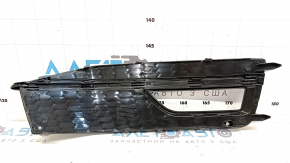 Left front bumper grille for Audi A4 B8 13-16 S-line, double chrome molding