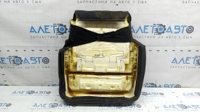 Rear seat cushion upholstery (2nd row) right Volvo XC90 16-25 black leather, dry cleanable, dented