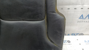 Rear seat cushion upholstery (2nd row) right Volvo XC90 16-25 black leather, dry cleanable, dented