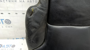 Rear seat cushion upholstery (2nd row) right Volvo XC90 16-25 black leather, dry cleanable, dented