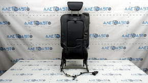 Rear seat backrest (2nd row) center Volvo XC90 16-25 black leather, with belt, armrest, upper frame and headrest, dry-cleanable