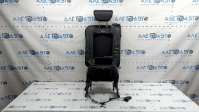 Rear seat backrest (2nd row) center Volvo XC90 16-25 black leather, with belt, armrest, upper frame and headrest, dry-cleanable
