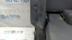 Rear seat backrest (2nd row) center Volvo XC90 16-25 black leather, with belt, armrest, upper frame and headrest, dry-cleanable