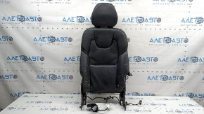 Rear seat backrest (2nd row) left Volvo XC90 16-25 black leather, with headrest and upper frame, dry cleanable