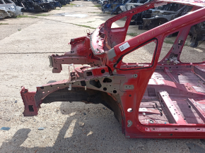 Front left quarter panel of Toyota Prius 30 10-15 on the body, red