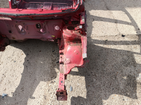 Front left quarter panel of Toyota Prius 30 10-15 on the body, red