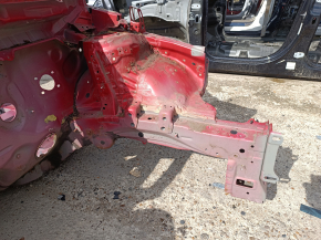 Front left quarter panel of Toyota Prius 30 10-15 on the body, red