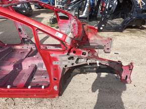 Front right quarter Toyota Prius 30 10-15 red, on the body