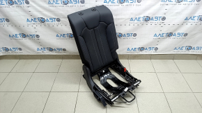 Backrest of the rear row of seats, 2nd row, right, Audi Q5 80A 21-25, black leather, mechanical, with lower frame