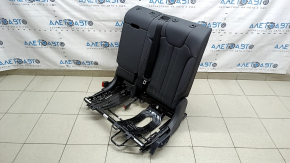 Backrest of the rear row of seats 2nd row left Audi Q5 80A 21-25 black leather, mechanical, with seat belt and armrest