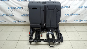 Backrest of the rear row of seats 2nd row left Audi Q5 80A 21-25 black leather, mechanical, with seat belt and armrest