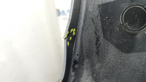 Left threshold Audi A6 C7 16-16 rest, silver, dented, cracks, scratches