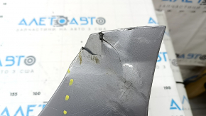 Left threshold Audi A6 C7 16-16 rest, silver, dented, cracks, scratches