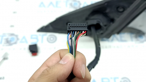 Right side mirror assembly for Audi A6 C7 12-18 14+2 pins, heated, for auto storage, BSM, turn signal, auto-dimming, silver