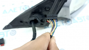Right side mirror assembly for Audi A6 C7 12-18 14+2 pins, heated, for auto storage, BSM, turn signal, auto-dimming, silver