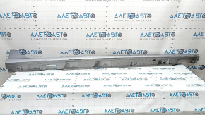Right threshold Audi A6 C7 16-16 rest, silver, scratches, dents