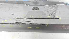 Right threshold Audi A6 C7 16-16 rest, silver, scratches, dents