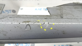 Right threshold Audi A6 C7 16-16 rest, silver, scratches, dents