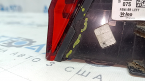 Left outer wing light for Audi A6 C7 16-18 restyling, broken glass, cracked housing