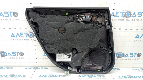 Door trim, rear right card, Audi A6 C7 12-18, black leather, under the curtain, insert and armrest, black leather, with handle, BOSE, with backlight