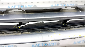 Bare front bumper Audi A6 C7 16-16 rest, for parking sensors, silver, in film, cracks, dents, scratches, broken grilles and fasteners