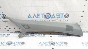 Right front pillar trim for Audi Q5 80A 18-25, gray, under tweeters, scratches, mount turned white, tweeter mount broken