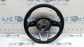 Bare steering wheel Audi Q5 80A 21-23 leather, black, heated, without buttons, with paddles, scratch