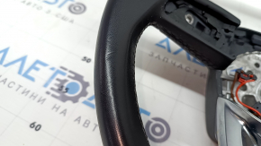 Bare steering wheel Audi Q5 80A 21-23 leather, black, heated, without buttons, with paddles, scratch