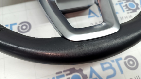 Bare steering wheel Audi Q5 80A 21-23 leather, black, heated, without buttons, with paddles, scratch