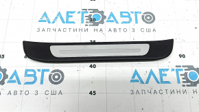 Outer rear right threshold trim Audi A6 C7 12-16 black, with chrome, scratches
