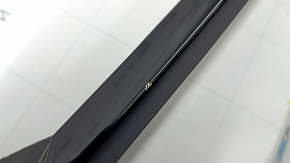 Upper door molding, front right, Audi A6 C7 12-18, gloss black, with glass seal, scratches