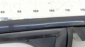 Upper door molding, front left, Audi A6 C7 12-18, black, with glass seal, curved molding