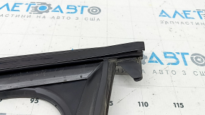Upper door molding, front left, Audi A6 C7 12-18, black, with glass seal, curved molding