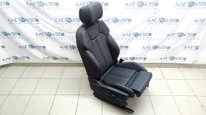 Audi Q5 80A 21-24 passenger seat with airbag, electric, heated, black leather with gray stitching, perforation