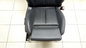 Audi Q5 80A 21-24 passenger seat with airbag, electric, heated, black leather with gray stitching, perforation