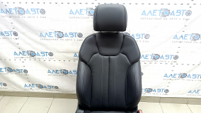 Audi Q5 80A 21-24 passenger seat with airbag, electric, heated, black leather with gray stitching, perforation