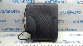 Rear seat backrest, 2nd row, right, Ford Mustang Mach-E 21-26, with airbag, black leather, gray and black stitching, heated, pierced