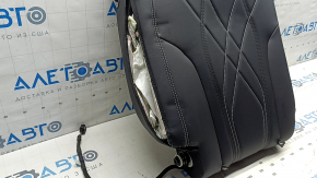 Rear seat backrest, 2nd row, right, Ford Mustang Mach-E 21-26, with airbag, black leather, gray and black stitching, heated, pierced