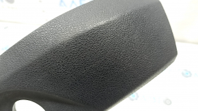 The driver's seat control cover for the Audi A6 C7 12-18 is black, with scratches and a crack in the mount