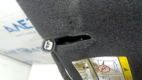 Rear seat backrest, 2nd row, left, Ford Mustang Mach-E 21-26, with airbag, black leather, gray and black stitching, heated, with belt and latch, worn