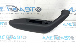 Rear left door armrest for Audi A6 C7 12-18, black leather, with overlay
