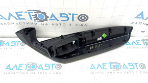 Front left door armrest for Audi A6 C7 12-18, black leather, with overlay
