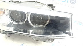 Front right headlight assembly BMW X3 F25 15-17 xenon adaptive, for polishing, scratches