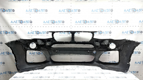 Bare front bumper BMW X3 F25 15-17 M-Sport, black 475, scratches, scuffs, dent