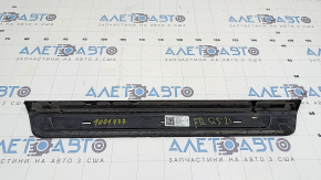 Outer front right door sill plate for Audi Q5 80A 18-25, black with chrome and backlight, S-Line, scratches, broken wire, broken mount