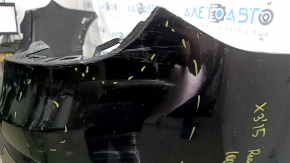 Bare rear bumper BMW X3 F25 11-17 for parking sensors, M Sport, black 475, scratches, broken mount, cracked mount