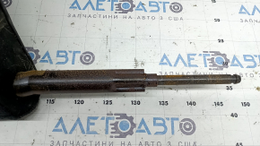Back of the rear row of seats, 2nd row, left, BMW X3 F25 11-17, black leather, with a seat belt, the back side needs dry cleaning, rusty bracket, bumps on the leather