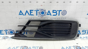 Front bumper grille left Audi A6 C7 16-16 type 2 rest, gloss with chrome insert, sand
