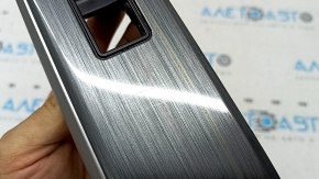 Rear right window lift control trim for Toyota Camry v50 12-14 usa, gray wood finish, scratches