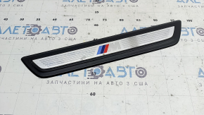 Outer front right door sill trim BMW X3 F25 11-17 black with chrome insert, M-Sport, scratches on chrome, chrome peeling